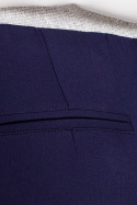 Spodnie damskie cygaretki 7/8 na kant z gumką w pasie atramentowe K035