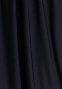 Sukienka midi 3/4 rozkloszowana krótki rękaw dekolt V czarna M935