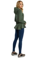 Bluza damska z kapturem zielona me345