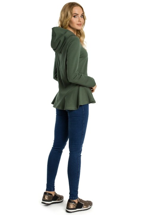 Bluza damska z kapturem zielona me345 Bluza damska z kapturem zielona me345
