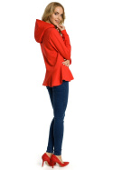 Bluza damska z kapturem czerwona me345