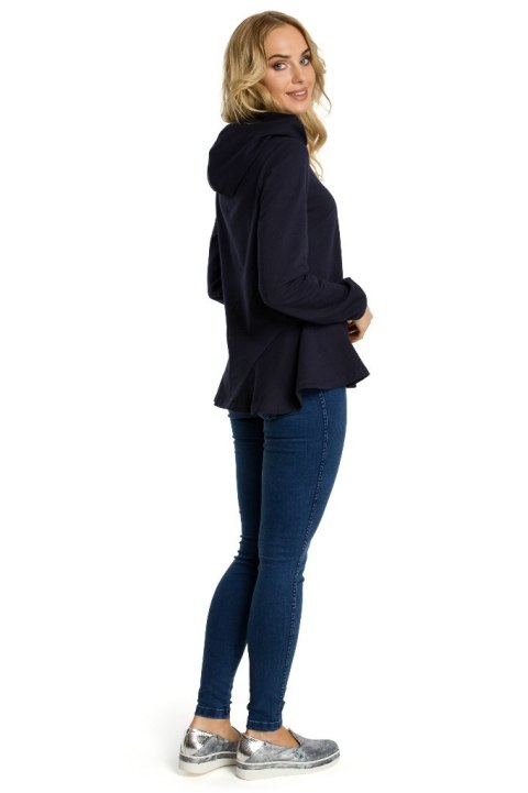 Bluza damska z kapturem granatowa me345 Bluza damska z kapturem granatowa me345