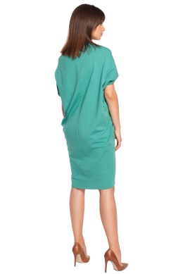Sukienka midi o luźnym fasonie zielona B002