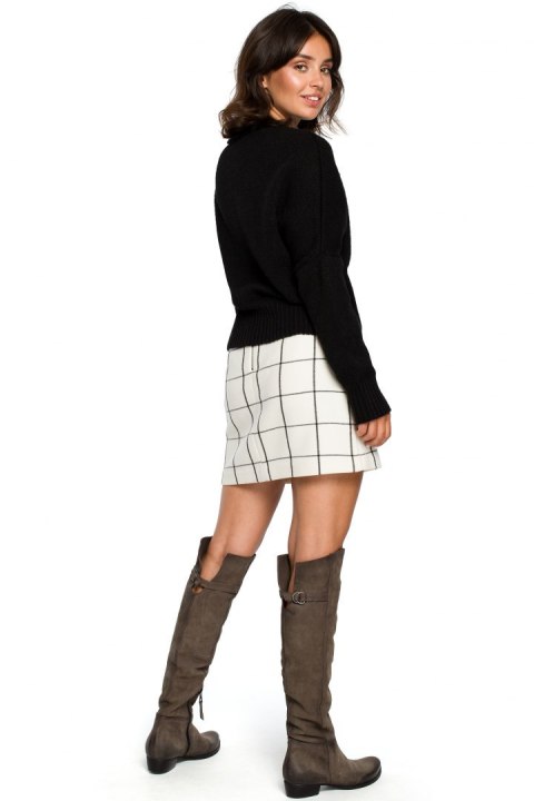 Sweter damski o kimonowych rękawach czarny BK015 Sweter damski o kimonowych rękawach czarny BK015