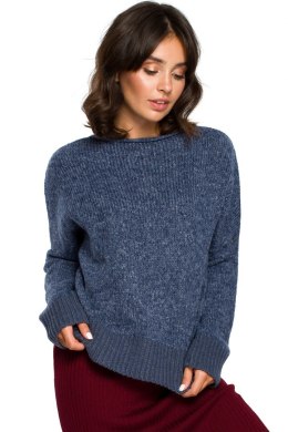 Sweter damski o kimonowych rękawach niebieski BK015