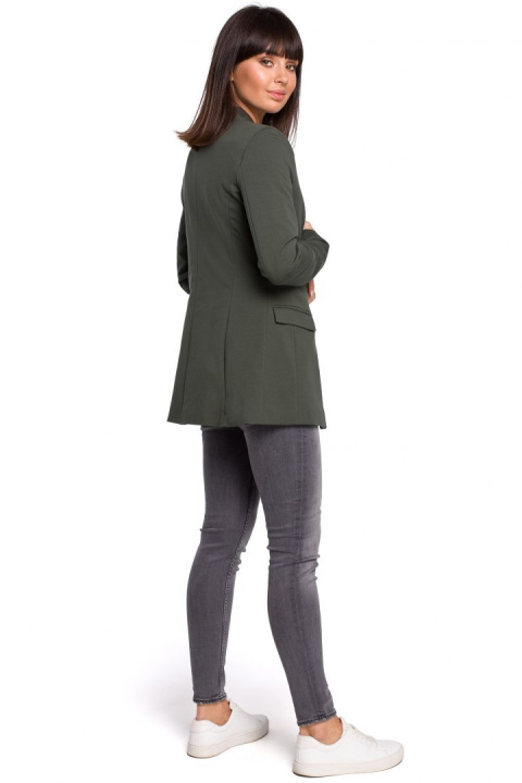 Żakiet damski Plus Size dzianinowy bez zapięcia zielony B103 Żakiet damski Plus Size dzianinowy bez zapięcia zielony B103