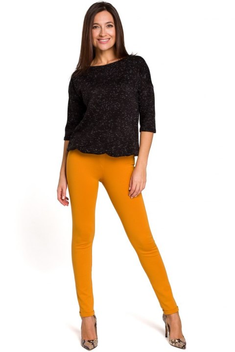 Sweter damski z głębokim dekoltem czarny S150 Sweter damski z głębokim dekoltem czarny S150