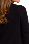 Sweter damski dopasowany zapinany na napy dzianinowy czarny S198