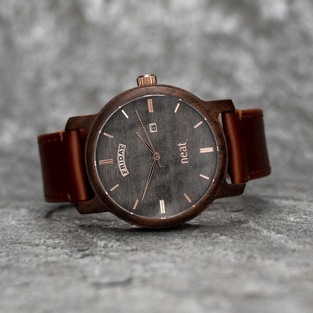 Zegarek Męski Drewniany KNIGHT 43 MM N082 Zegarek Męski Drewniany KNIGHT 43 MM N082