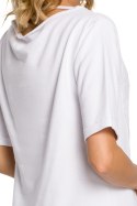 Tunika z sercem w modnych kolorach biała me023