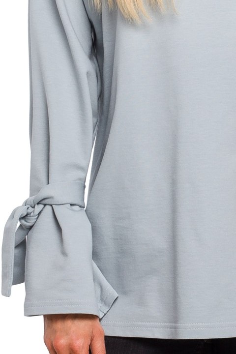 Bluza damska luźna z dzianiny dłuższy tył dekolt łódka gołębia me479 Bluza damska luźna z dzianiny dłuższy tył dekolt łódka gołębia me479