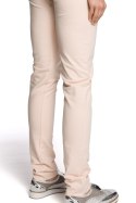 Spodnie damskie dresowe z elastycznym paskiemi troczkami brzoskwiniowe me208