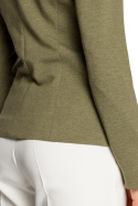 Żakiet damski bawełniany dopasowany zapinany na guzik khaki me243