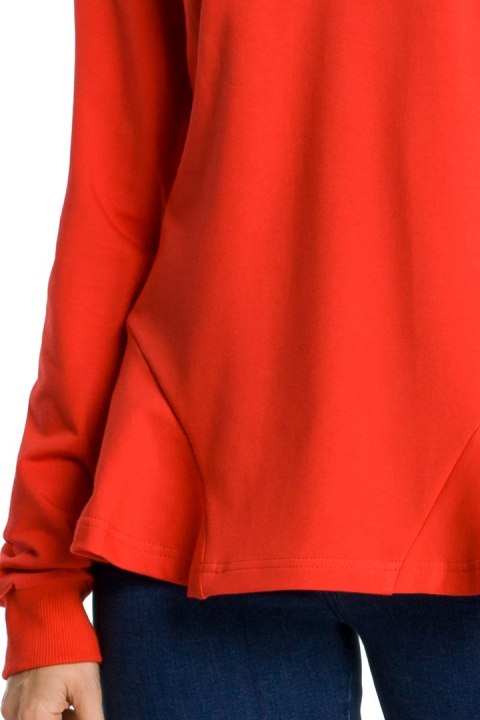 Bluza damska z kapturem czerwona me345 Bluza damska z kapturem czerwona me345
