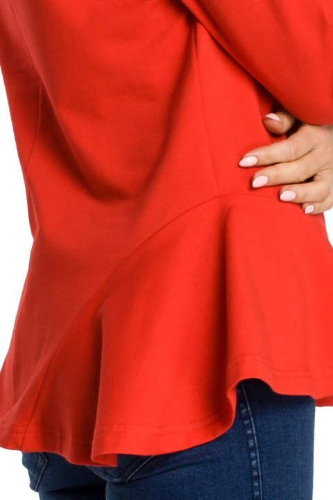 Bluza damska z kapturem czerwona me345 Bluza damska z kapturem czerwona me345