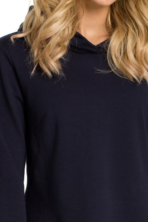 Bluza damska z kapturem granatowa me345 Bluza damska z kapturem granatowa me345