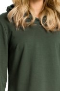 Bluza damska z kapturem zielona me345