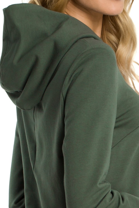 Bluza damska z kapturem zielona me345 Bluza damska z kapturem zielona me345