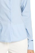 Koszula damska zapinana na guziki błękitna me340