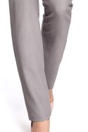 Eleganckie spodnie damskie cygaretki proste nogawki szare me303