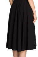 Sukienka elegancka z rozkloszowanym dołem czarna me271