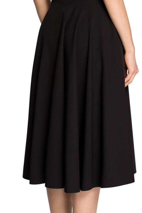 Sukienka elegancka z rozkloszowanym dołem czarna me271 Sukienka elegancka z rozkloszowanym dołem czarna me271