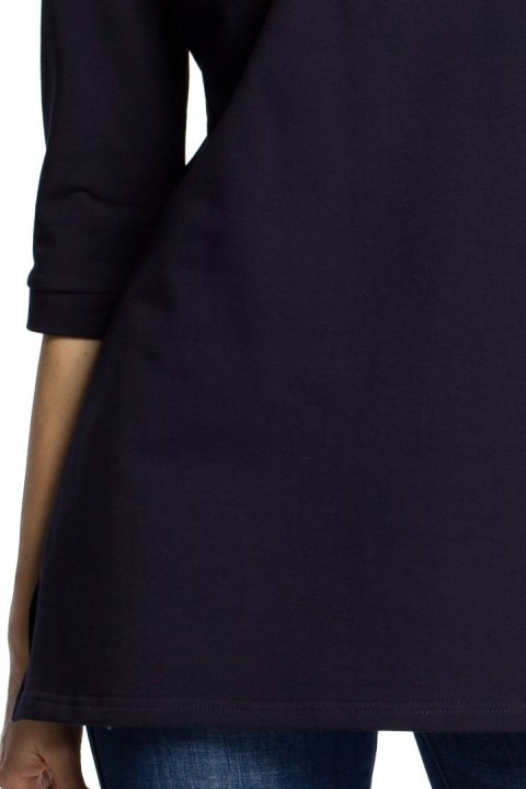 Bluza damska z zamkiem o fasonie litery A granatowa me356 Bluza damska z zamkiem o fasonie litery A granatowa me356