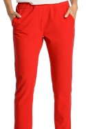 Spodnie damskie z lampasem czerwone me351