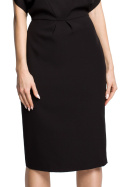 Sukienka ołówkowa midi z krótkim rękawem i luźną górą czarna me364
