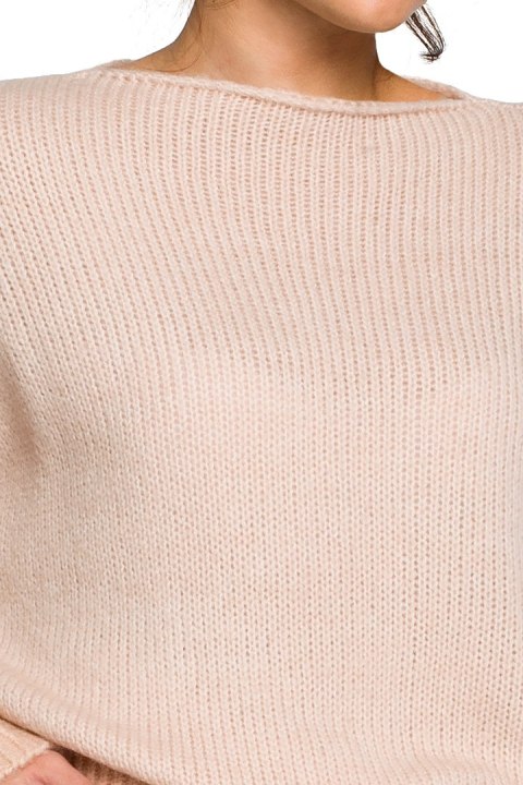 Sweter damski o kimonowych rękawach różowy BK015 Sweter damski o kimonowych rękawach różowy BK015