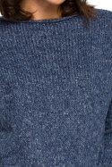 Sweter damski o kimonowych rękawach niebieski BK015