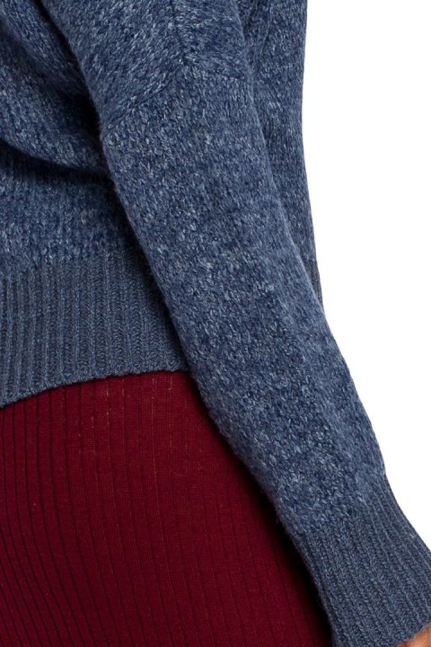 Sweter damski o kimonowych rękawach niebieski BK015 Sweter damski o kimonowych rękawach niebieski BK015