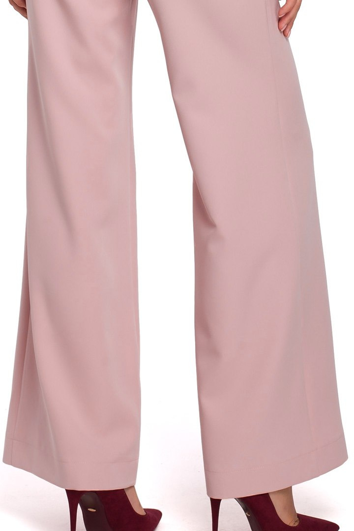 Elegancki kombinezon bez rękawów z szerokimi nogawkami liliowy K029 Elegancki kombinezon bez rękawów z szerokimi nogawkami liliowy K029