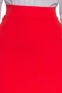 Elegancka spódnica ołówkowa midi z zamkiem z tyłu czerwona S009
