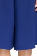 Spodnie damskie kuloty z rozszerzającymi się nogawkami chabrowe S041