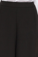 Spodnie damskie kuloty z rozszerzającymi się nogawkami czarne S041