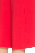 Spodnie damskie kuloty z rozszerzającymi się nogawkami czerwone S041