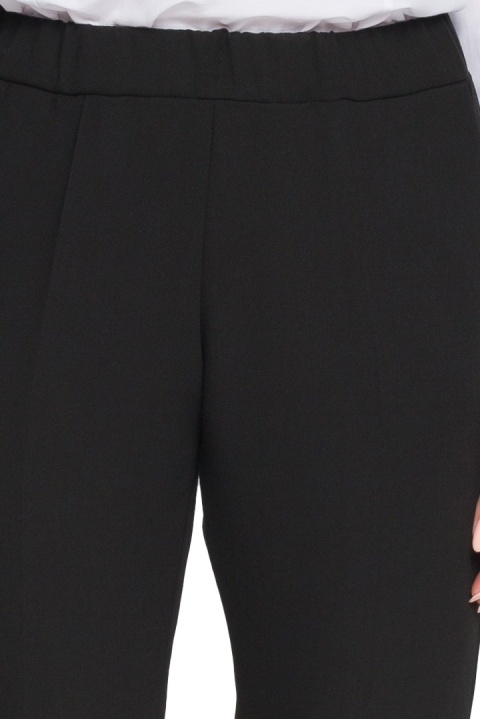 Eleganckie spodnie damskie klasyczne z gumką w pasie czarne S054 Eleganckie spodnie damskie klasyczne z gumką w pasie czarne S054