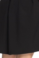 Sukienka z kontrafałdą i rozkloszowanym dołem czarna S003