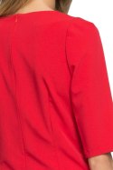 Bluzka damska z krótkimi rękawami czerwona S063