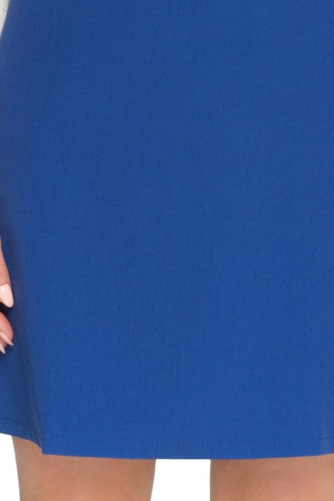 Spódnica gładka rozkloszowana mini fason litery A chabrowa S062 Spódnica gładka rozkloszowana mini fason litery A chabrowa S062