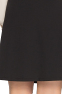 Spódnica gładka rozkloszowana mini fason litery A czarna S062