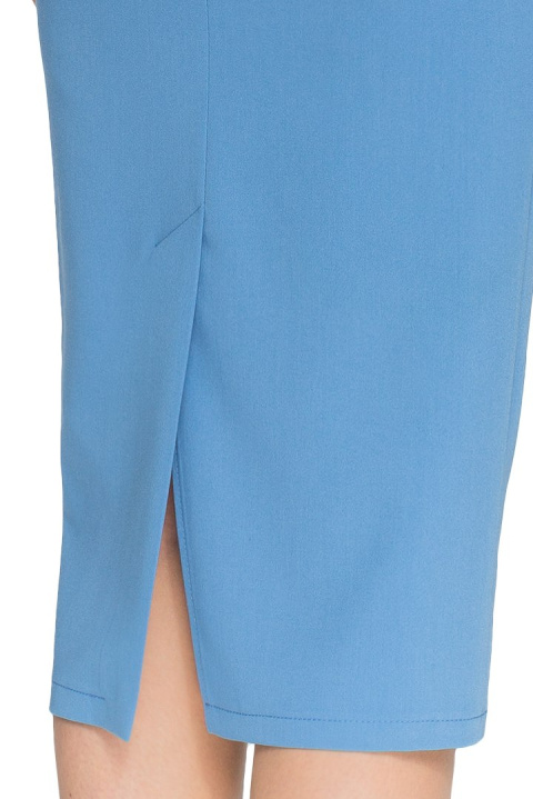 Elegancka spódnica ołówkowa midi z wysokim stanem niebieska S065 Elegancka spódnica ołówkowa midi z wysokim stanem niebieska S065