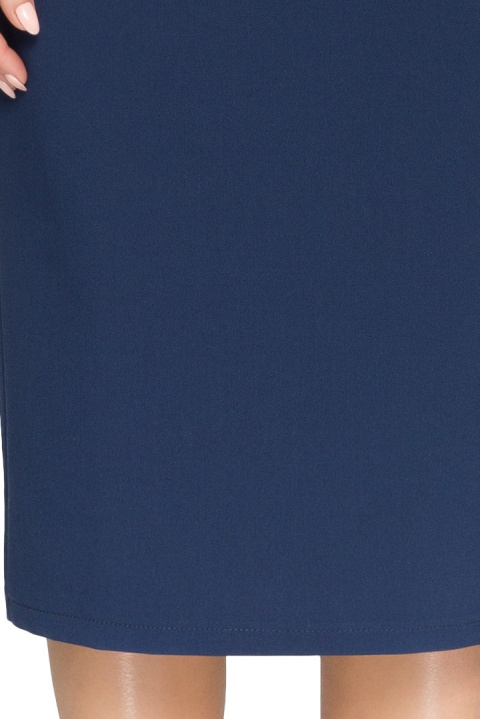 Elegancka spódnica ołówkowa midi z wysokim stanem granatowa S065 Elegancka spódnica ołówkowa midi z wysokim stanem granatowa S065