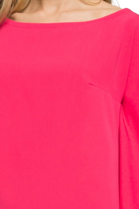Sukienka kimono z szerokimi nietoperzowymi rękawami różowa S055 Sukienka kimono z szerokimi nietoperzowymi rękawami różowa S055