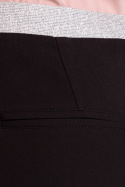 Spodnie damskie cygaretki 7/8 na kant z gumką w pasie czarne K035