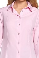Koszula damska z cięciami z przodu różowa S090