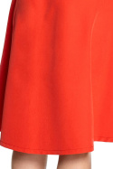 Sukienka kopertowa midi fason A rozkloszowana wiązana czerwona S099
