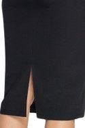 Sukienka ołówkowa z mini stójką czarna S078