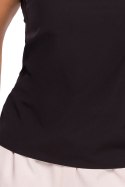 Letnia bluzka damska bez rękawów na ramiączkach czarna S170